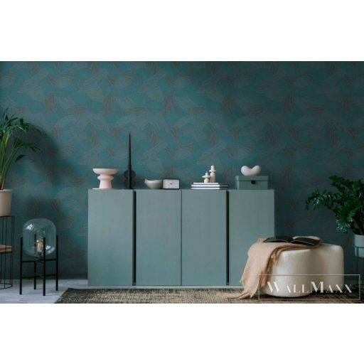 AS CREATION French Affair 39935-3 kék texturált grafikai tapéta