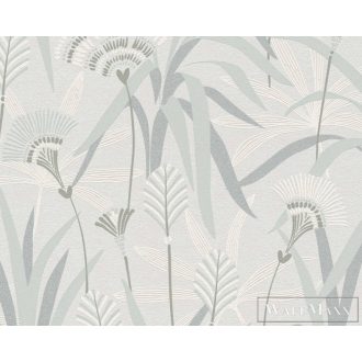   AS CREATION French Affair 39936-3 zöld leveles grafikai tapéta