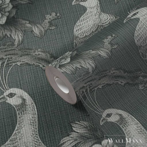 AS CREATION Michalsky 6 39982-1 ezüstös Páva Klasszikus tapéta