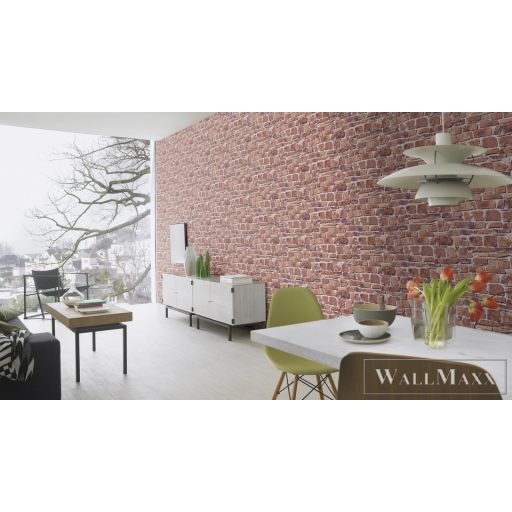 Rasch Bricks & Wood II 402612 Térhatású vörös tégla mintás tapéta