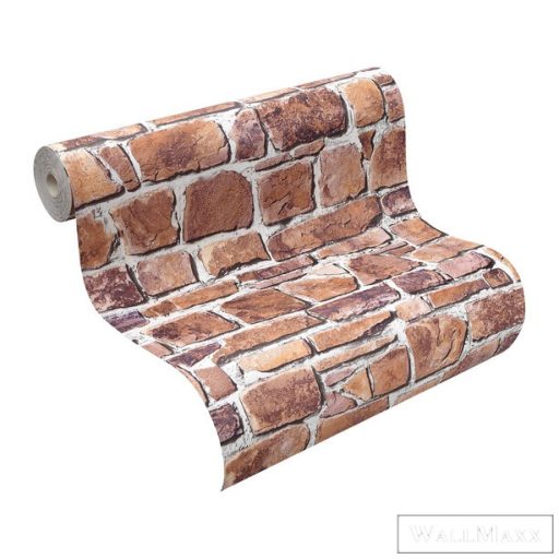 Rasch Bricks & Wood II 402612 Térhatású vörös tégla mintás tapéta