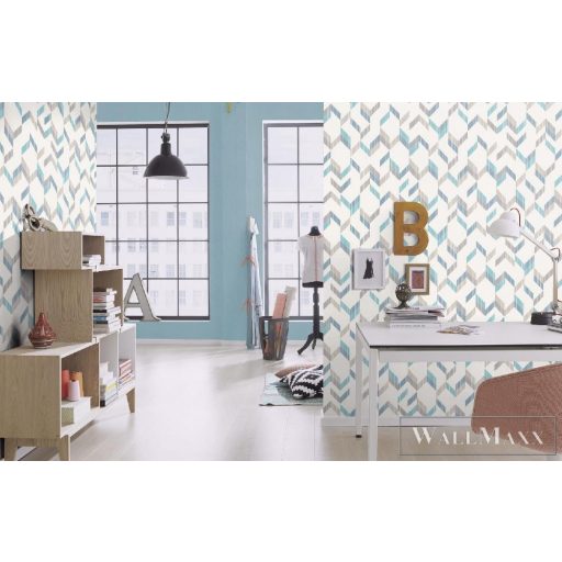 Rasch kék geometriai minta 402810