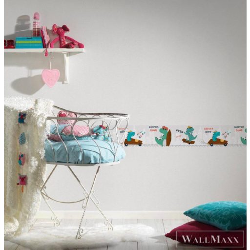 AS CREATION LOVELY KIDS 2030 40374-5 DINÓS ÖNTAPADÓS GYEREK BORDŰR