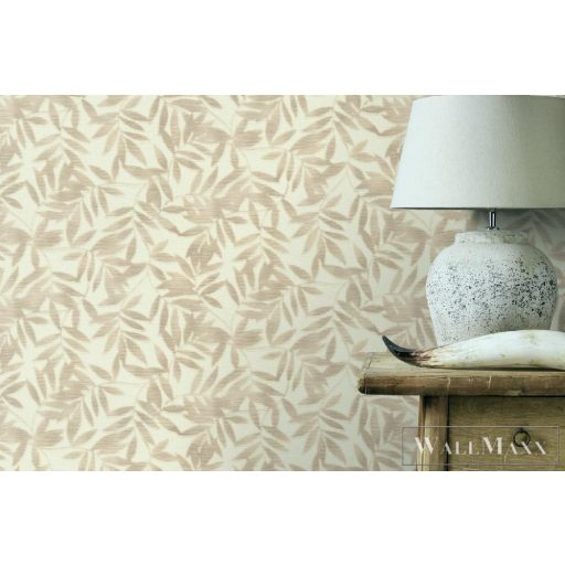 406306 elmosódott levélmintás tapéta minta