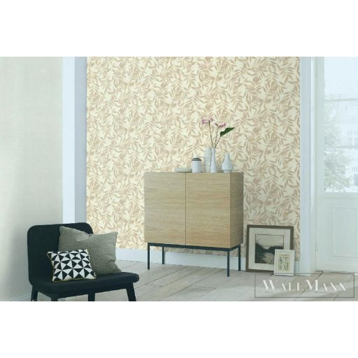 406306 elmosódott levélmintás tapéta minta