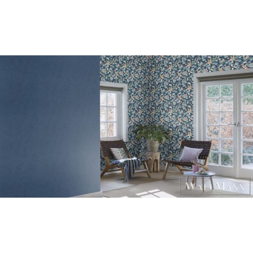 RASCH KIMONO 2023 408232 53CM X 10M KÉK TEXTIL HATÁSÚ TAPÉTA