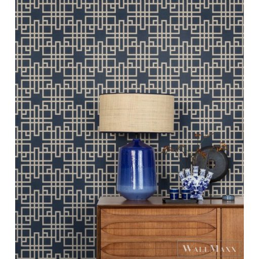 RASCH KIMONO 2023 409253 53CM X 10M KÉK MODERN TAPÉTA