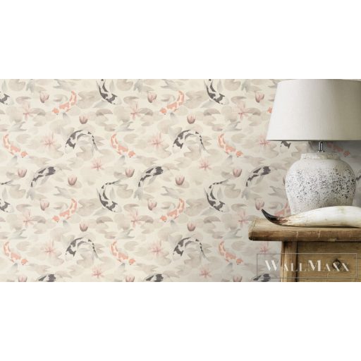 RASCH KIMONO 2023 409420 53CM X 10M FEHÉR HALAS TAPÉTA