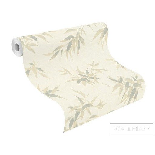 RASCH KIMONO 2023 409741 53CM X 10M FEHÉR LEVELES TAPÉTA