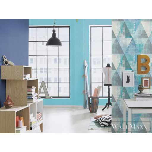 Rasch kék színes tapéta 411805