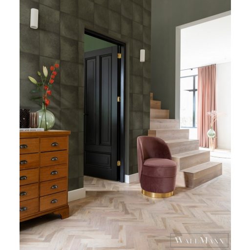 RASCH CLUB 2023 418668 53CM X 10M ZÖLD SZARVASSZŐR MINTÁS TAPÉTA