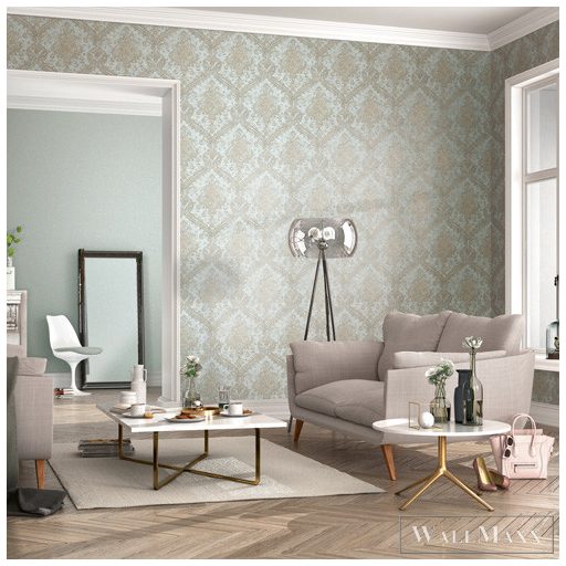 Rasch Saphira 2022 420531 kék barokk tapéta