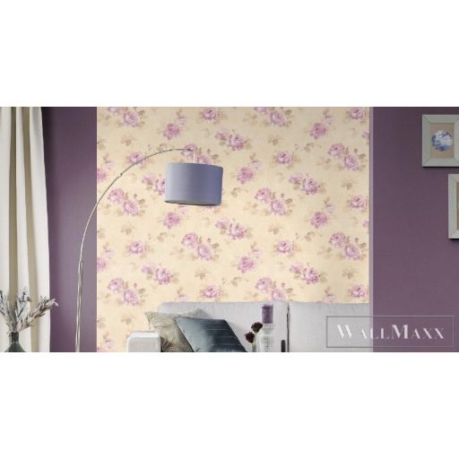 423976 Rasch lila szövet hatású tapéta