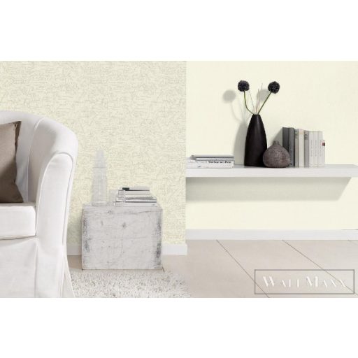 424034 textil mintás tapéta krémfehér