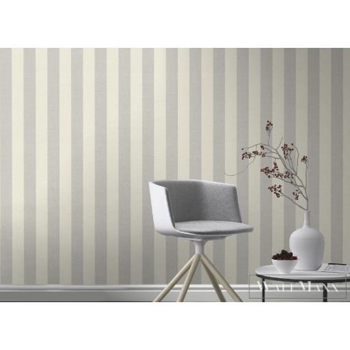 424119 Rasch szürke/krém csíkos tapéta