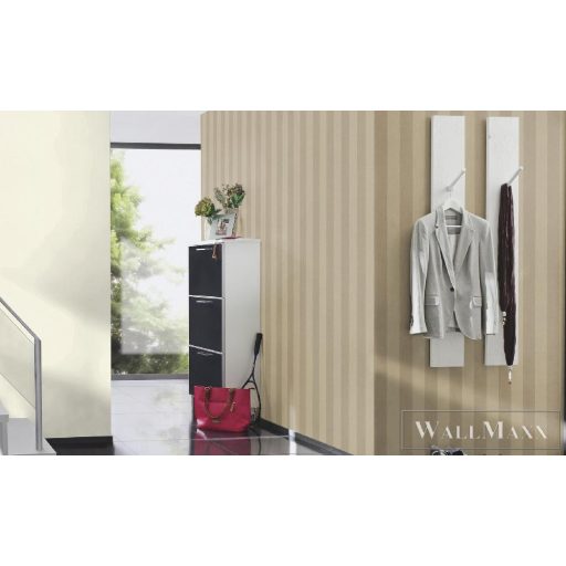 424140 Rasch barna csíkos tapéta