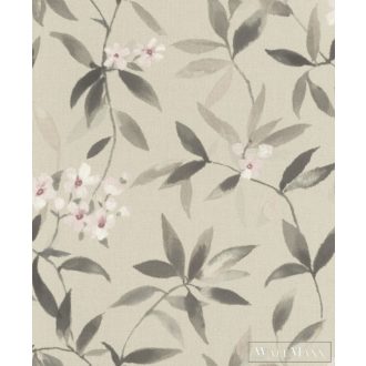 424928 szürke alapú virágmintás tapéta