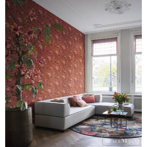 424942 piros/rózsaszín/barna/narancs színárnyalatú tapéta