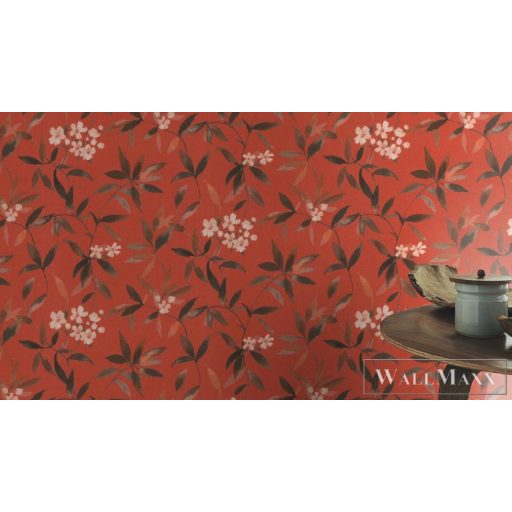 424942 piros/rózsaszín/barna/narancs színárnyalatú tapéta
