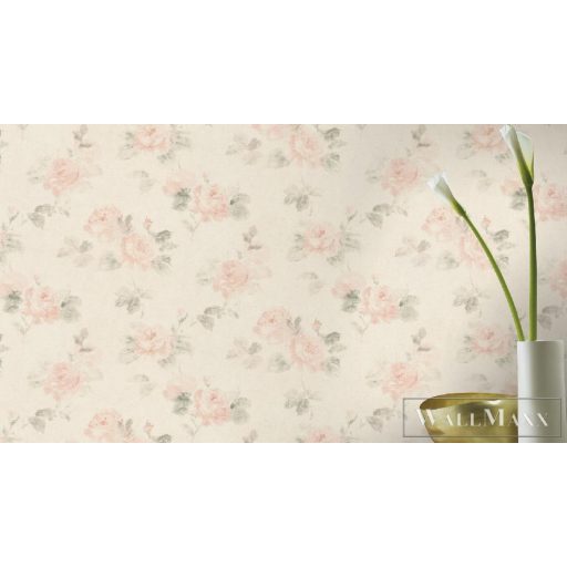 425611 festett virágmintás tapéta