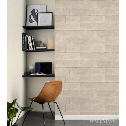 426014 beige színárnyalatú nagyméretű kőmintás tapéta