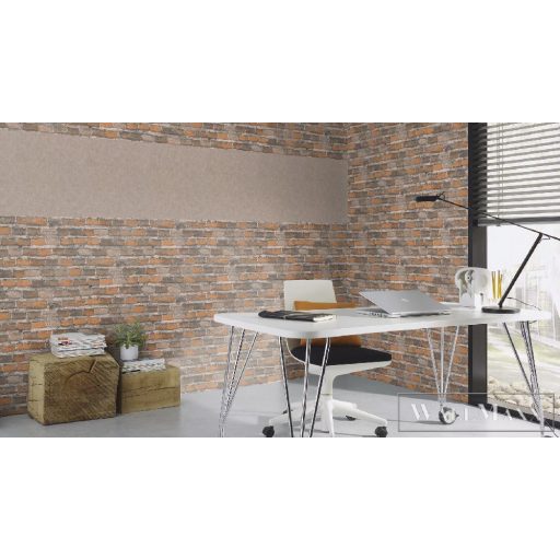 RASCH FACTORY IV 428056 BARNA, SZÜRKE TAPÉTA