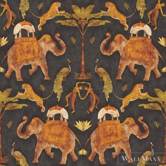 ICH Nomad 4300-2 fekete hindu mintás nomád tapéta