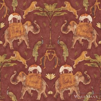 ICH Nomad 4300-3 terakotta hindu mintás nomád tapéta