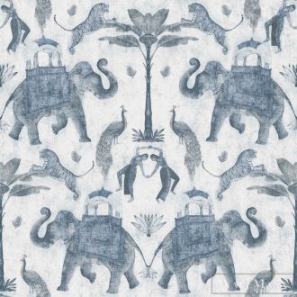 ICH Nomad 4300-4 kék hindu mintás nomád tapéta