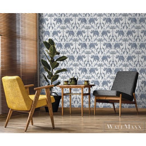 ICH Nomad 4300-4 kék hindu mintás nomád tapéta