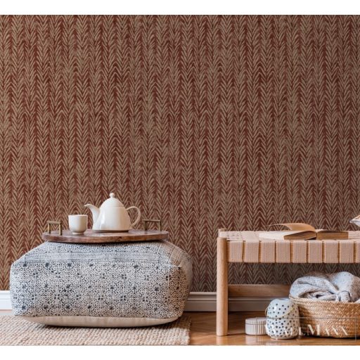 ICH Nomad 4302-1 terakotta tüske mintás nomád tapéta