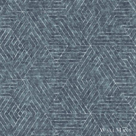 ICH Nomad 4303-1 kék háromszög mintás geometriai tapéta