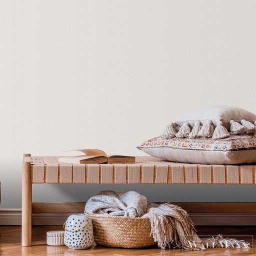 ICH Nomad 4307-1 fehér szőttes motívum nomád tapéta