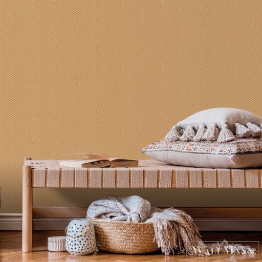 ICH Nomad 4307-4 okker szőttes motívum nomád tapéta