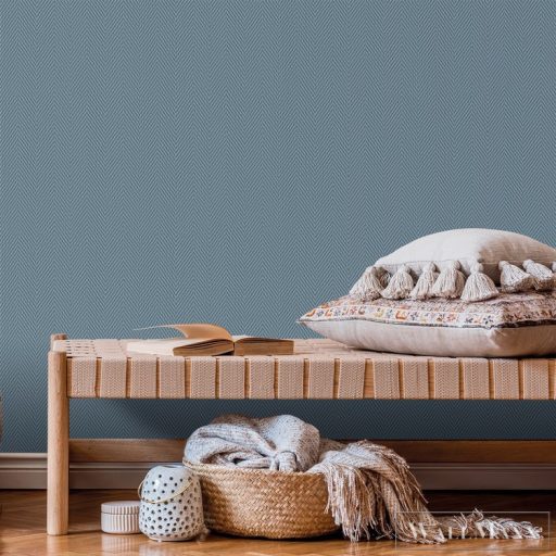 ICH Nomad 4307-5 kék szőttes motívum nomád tapéta