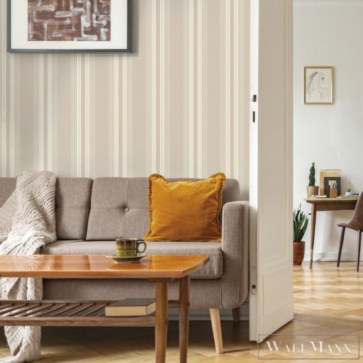 ICH Nomad 4310-1 bézs csíkos nomád tapéta