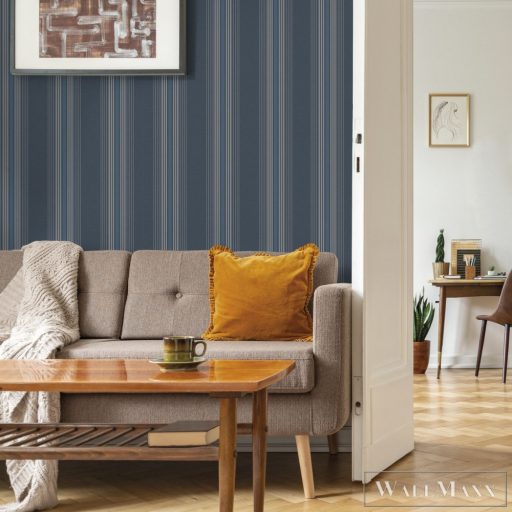 ICH Nomad 4310-4 kék csíkos nomád tapéta