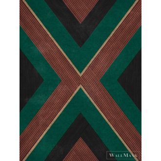 ICH Nomad 4312-1 zöld rombusz mintás grafikai tapéta