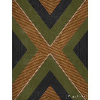 ICH Nomad 4312-3 zöld rombusz mintás grafikai tapéta