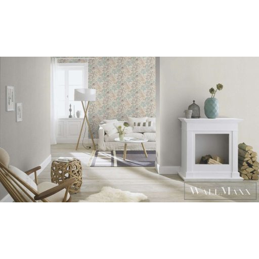 RASCH Country-Charme 448610 szürke szövet mintás modern tapéta