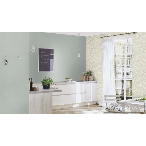 RASCH Country-Charme 449822 szürke szövet mintás modern tapéta