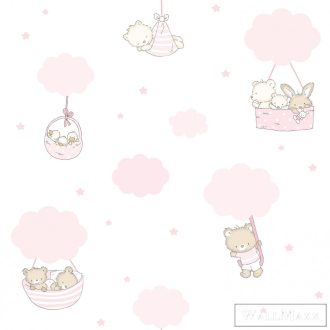   ICH Pippo 452-2 rózsaszín Mackó mintás Gyerek papír tapéta