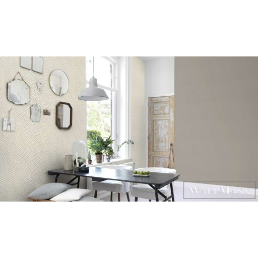 RASCH Country-Charme 452037 szürke szövet mintás modern tapéta