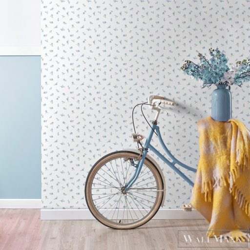 ICH Pippo 455-1 kék Virág mintás Gyerek papír tapéta