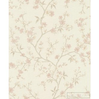   RASCH Country-Charme 456745 rózsaszín virág mintás natúra tapéta