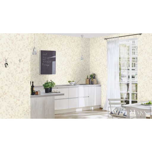 RASCH Country-Charme 456745 rózsaszín virág mintás natúra tapéta