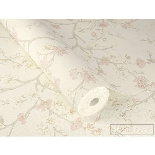 RASCH Country-Charme 456745 rózsaszín virág mintás natúra tapéta