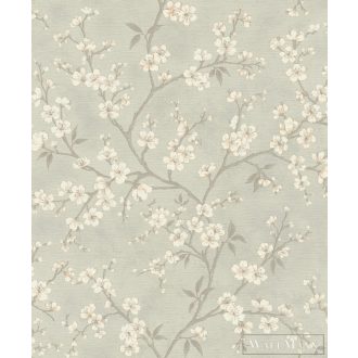   RASCH Country-Charme 456752 szürke virág mintás natúra tapéta