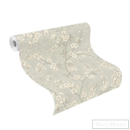 RASCH Country-Charme 456752 szürke virág mintás natúra tapéta