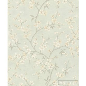   RASCH Country-Charme 456769 kék virág mintás natúra tapéta